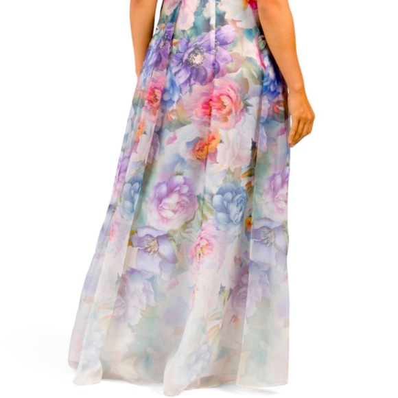 Adrianna Pappell adorable printed organza gown,Sz8 - Picture 4 of 4